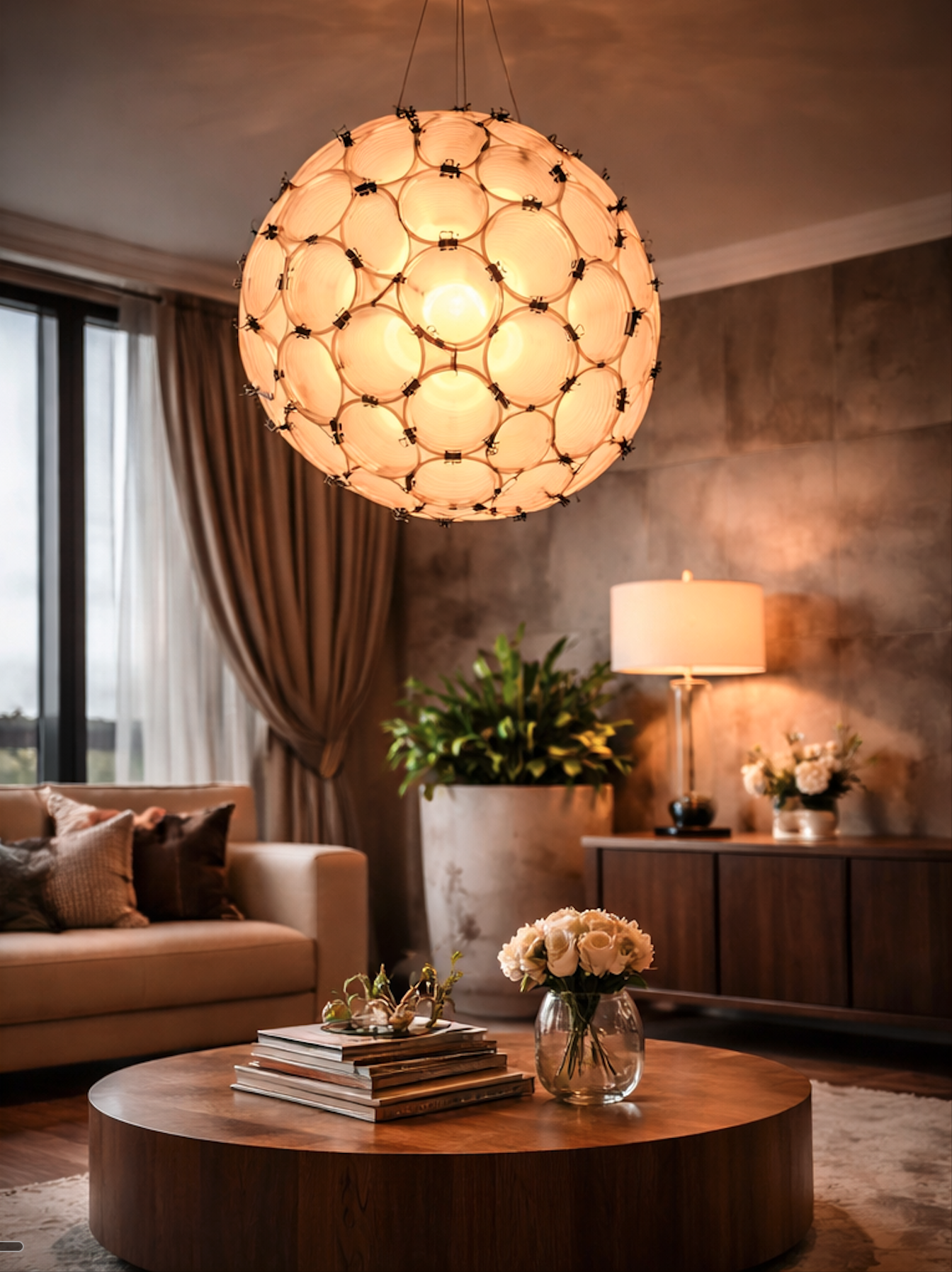 Luminária de Copos Descartáveis