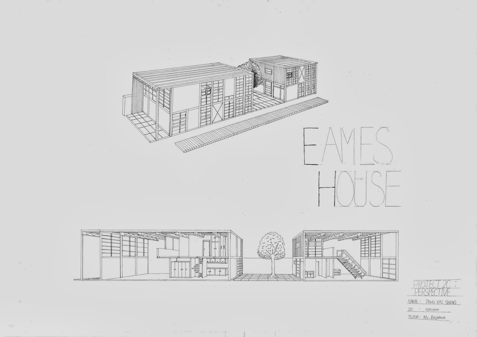 Planta baixa casa e oficina Eames