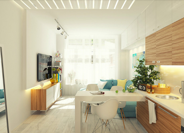 Casa pequena com ambientes integrados
