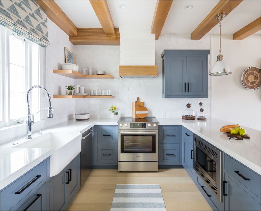 classic blue cozinha clean