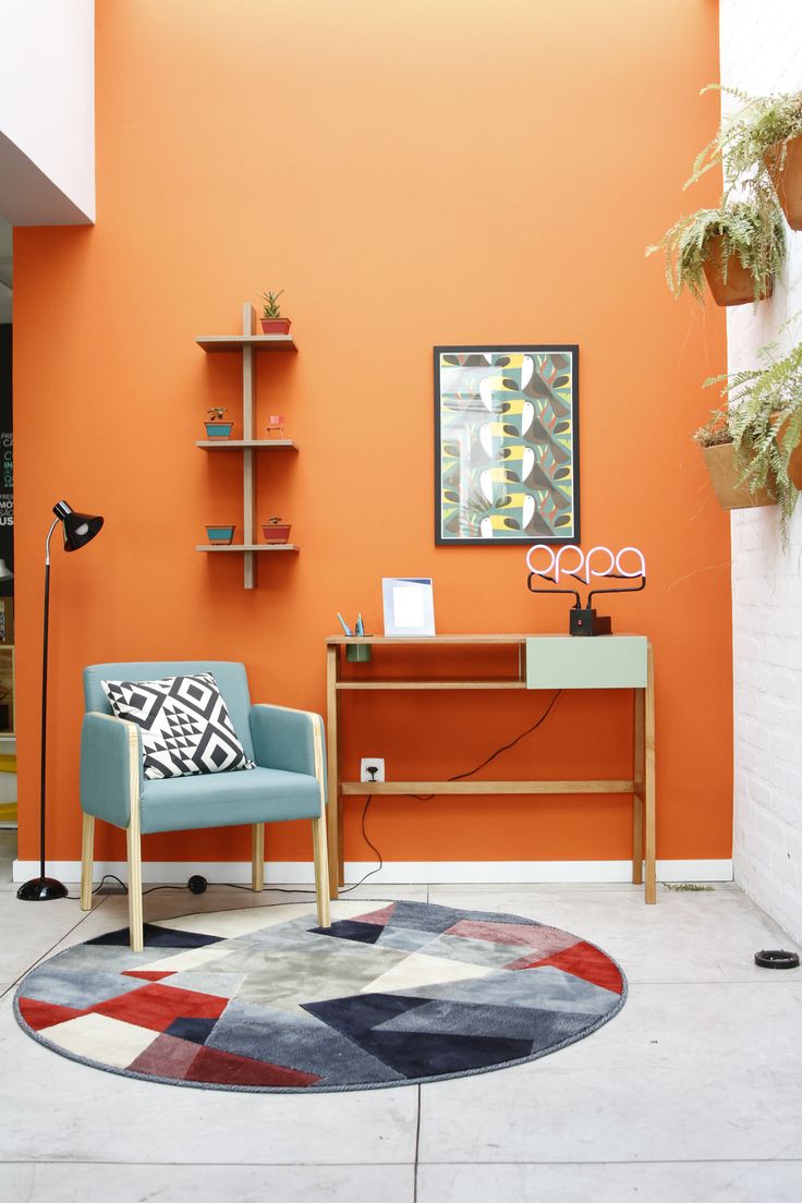 Inspiração de decoração com cores quentes