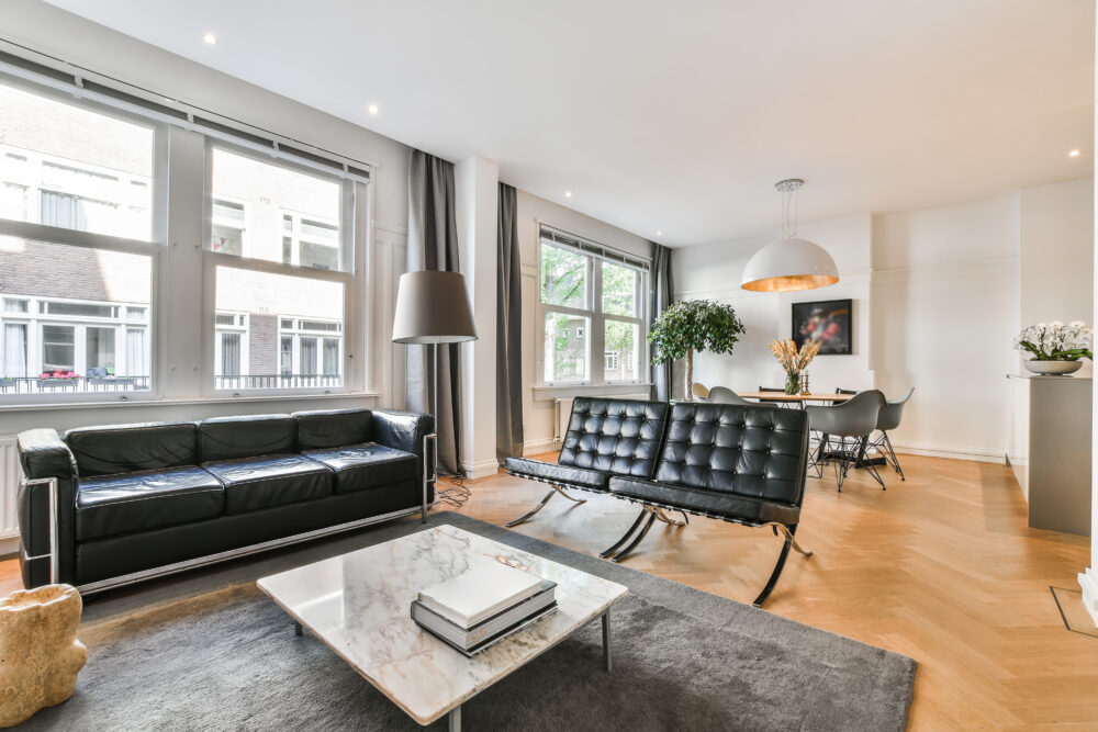 sofás design em ambiente corporativo de alto padrão