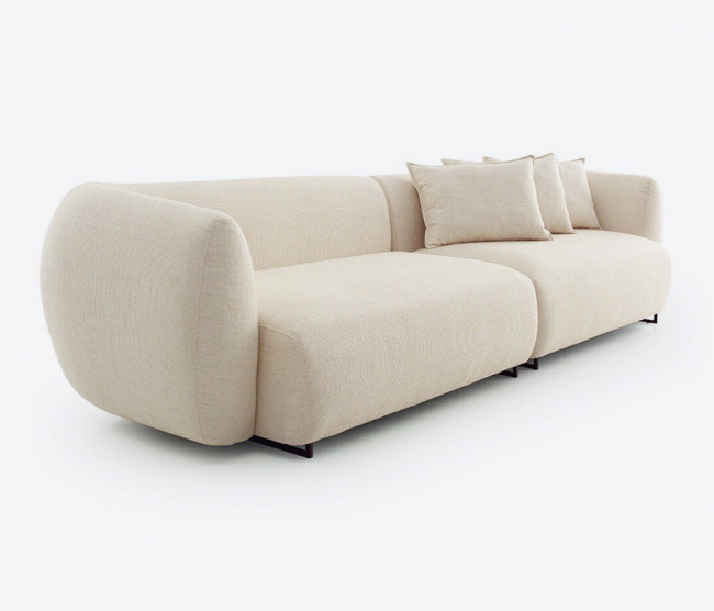 sofá moderno para living com design clean e proporções equilibradas