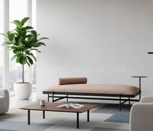 recamier de alto padrão com design elegante e proporções refinadas