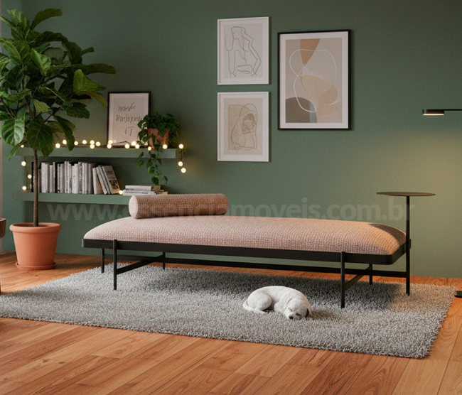 recamier de alto padrão com design elegante e proporções refinadas