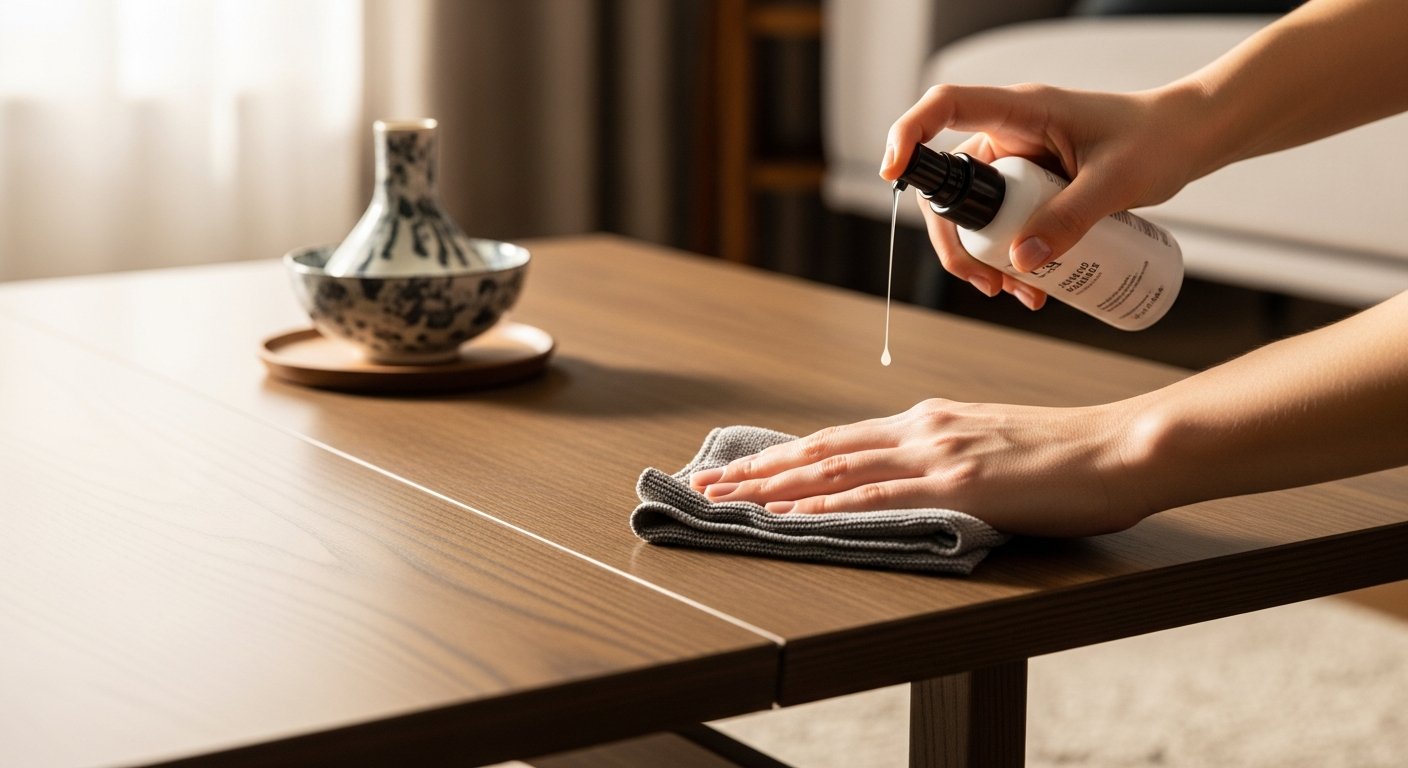 Cuidados na limpeza de mesa de centro de design