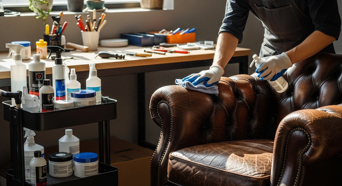 Cuidados especializados com móveis de couro premium
