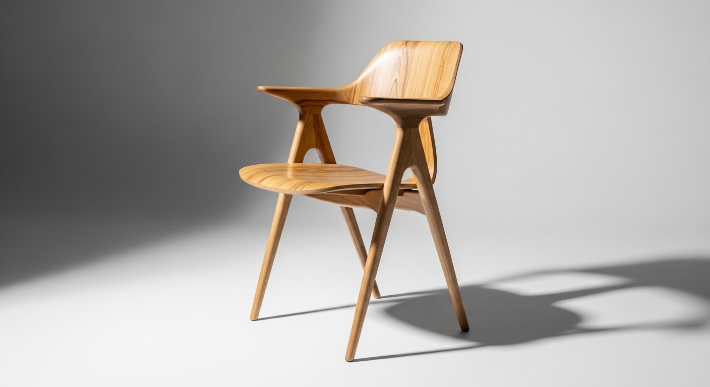 Poltrona de três pés design brasileiro clássico