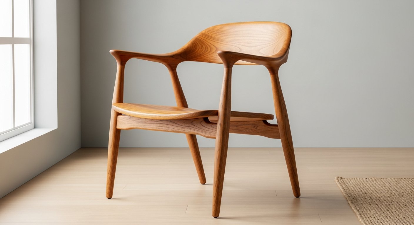 Poltrona Zanine design brasileiro em madeira