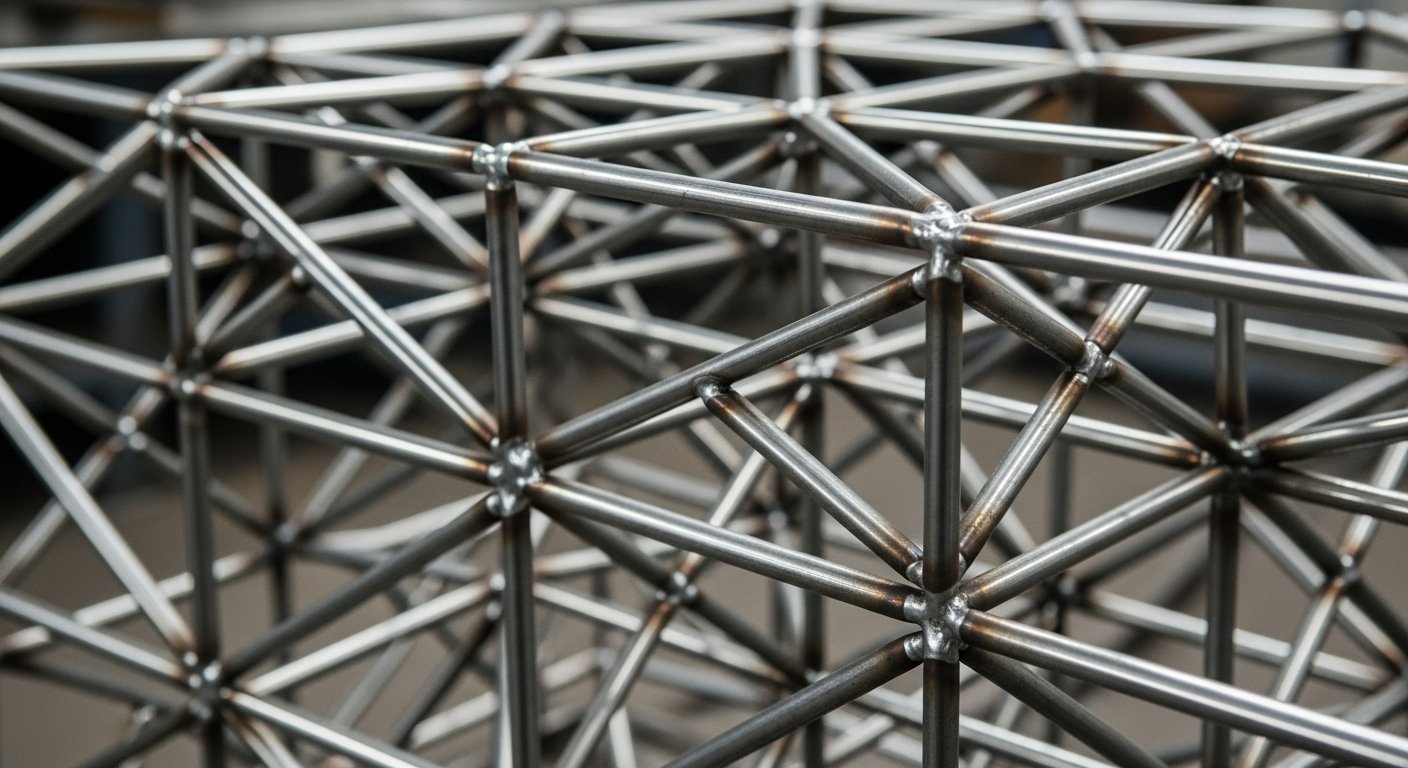 Detalhe da estrutura metálica de móvel Warren Platner