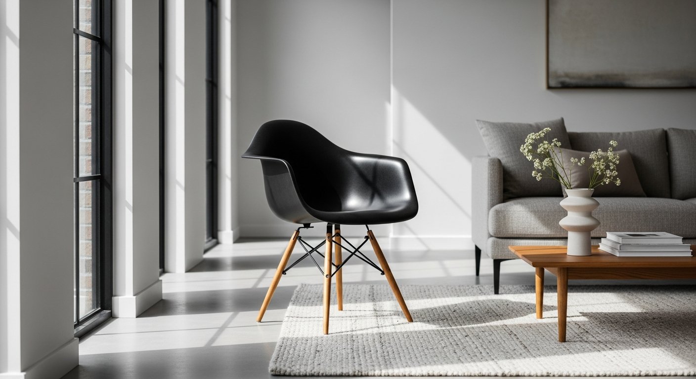 Cadeira Eames Eiffel em ambiente moderno e sofisticado