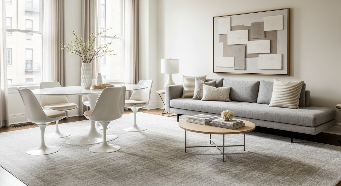 Sala de estar planejada com decorador online mostrando móveis clássicos