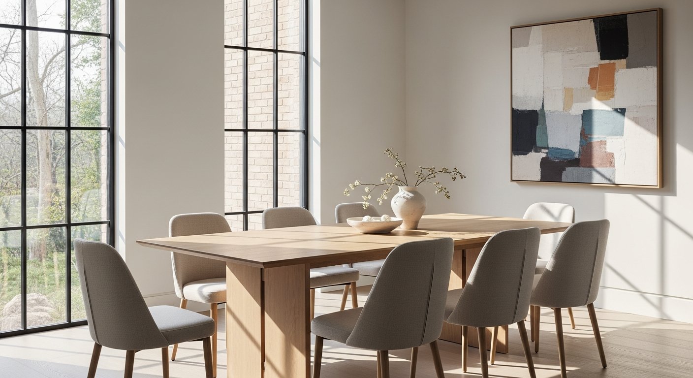 Mesa de jantar 6 lugares em ambiente sofisticado