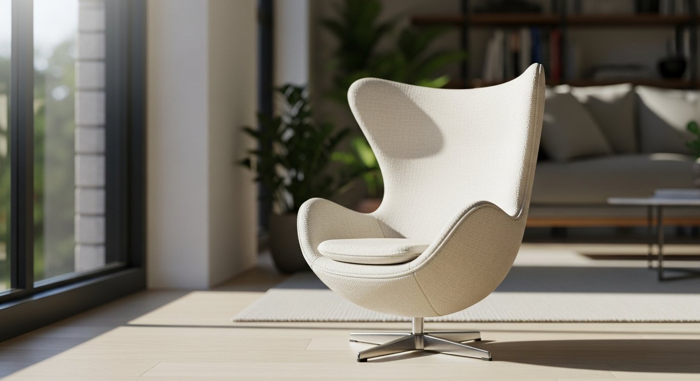 Miniatura da poltrona Egg de Arne Jacobsen