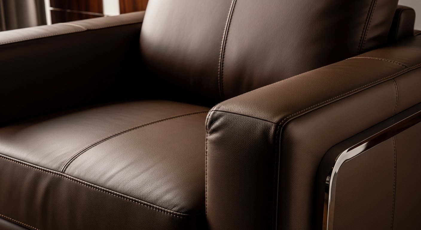 Estofado em couro premium de poltrona cama