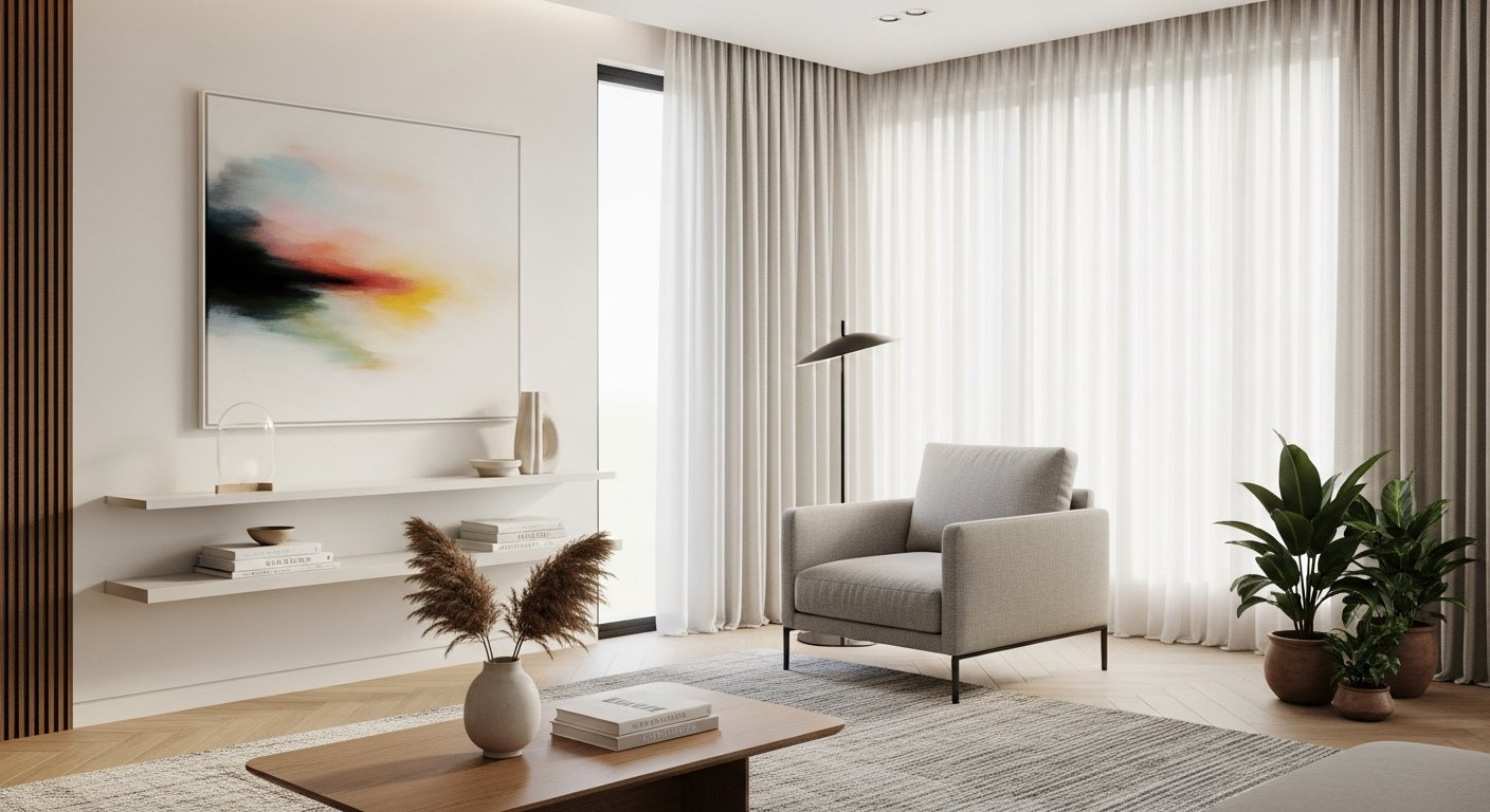 Poltrona moderna integrada à decoração contemporânea