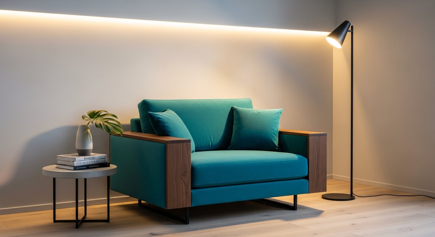 Poltrona de design contemporâneo em cores vibrantes
