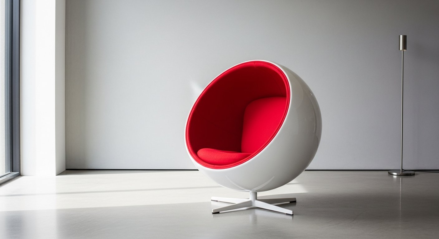 Ball Chair poltrona bola em ambiente moderno minimalista