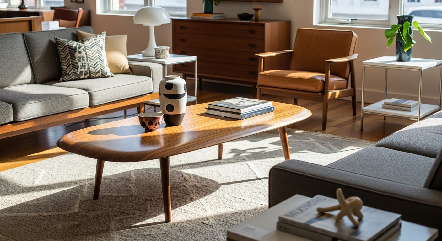 Mesa de centro Eames CTW com design icônico